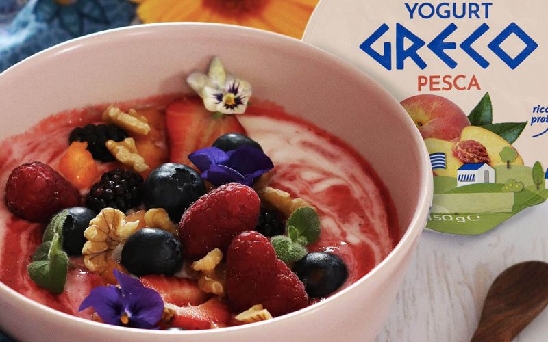 Fruit Bowl con Yogurt Greco alla Pesca