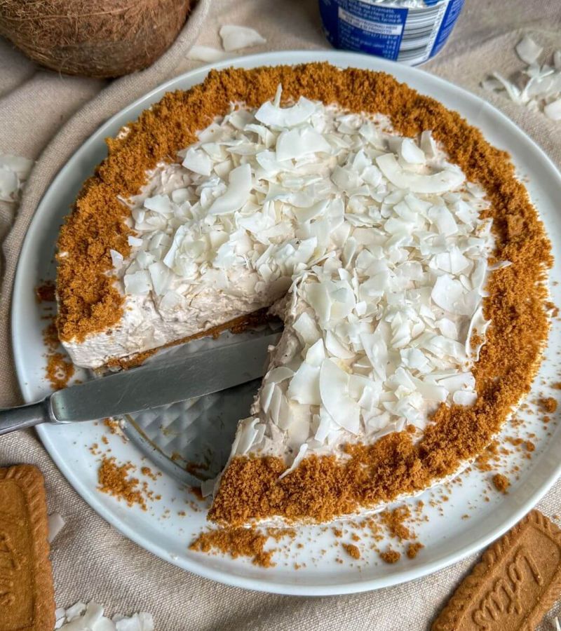 Cheesecake al choco cocco e biscotti Lotus senza cottura