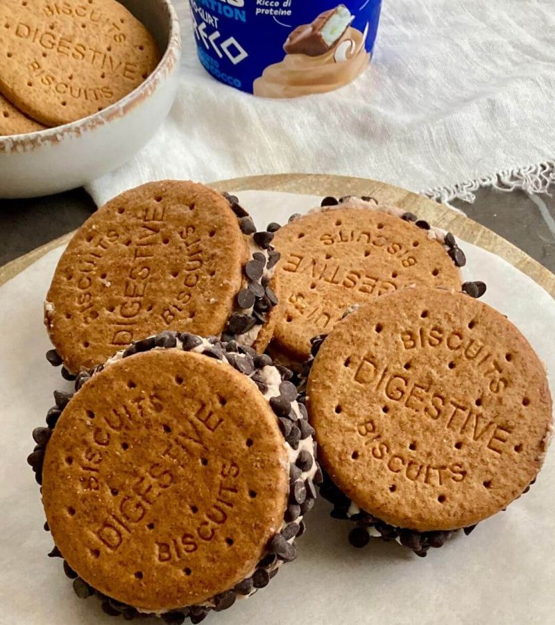 Biscotti gelato con yogurt greco chocco cocco