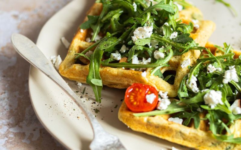 Waffle feta e rucola