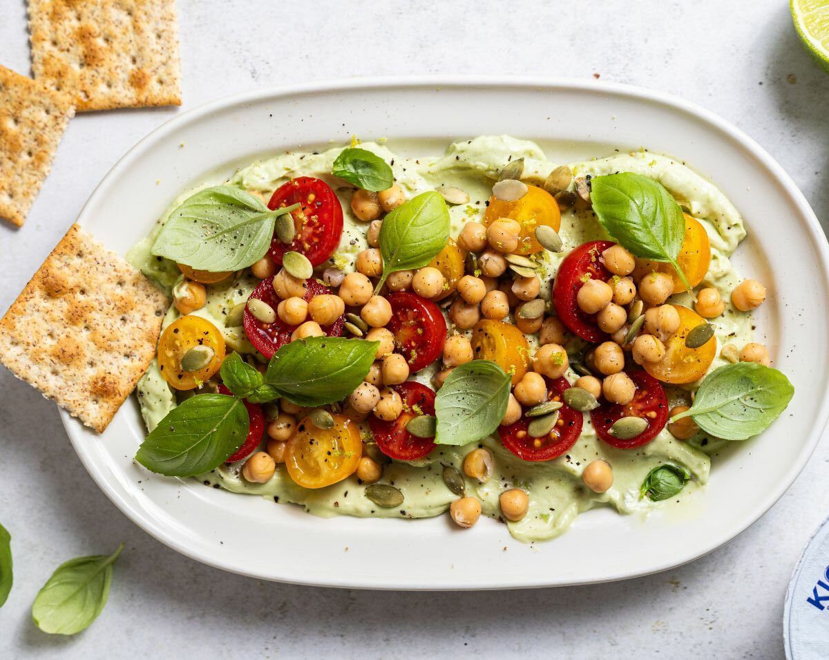 crema di avocado e yogurt greco antipasto proteico