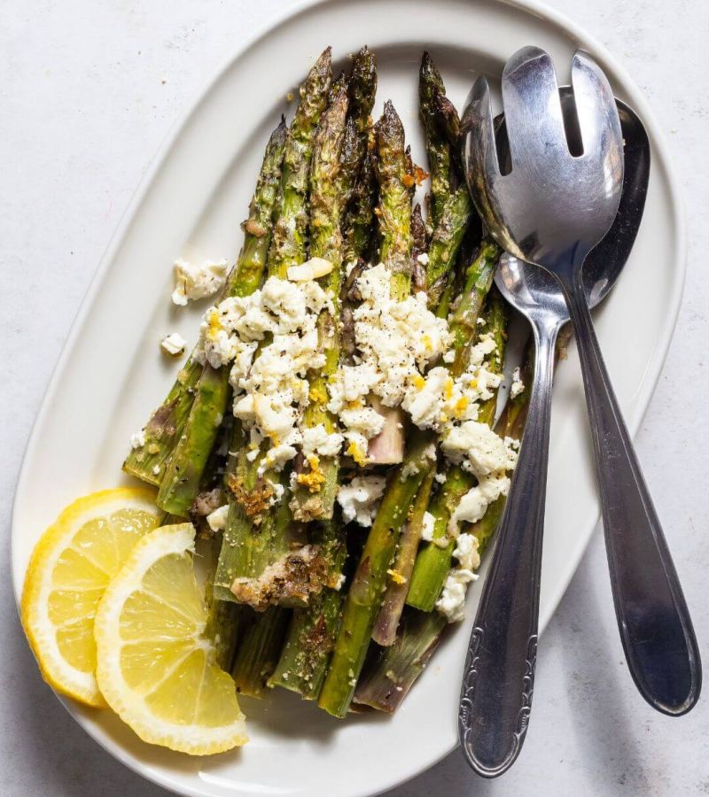 Asparagi al limone con feta