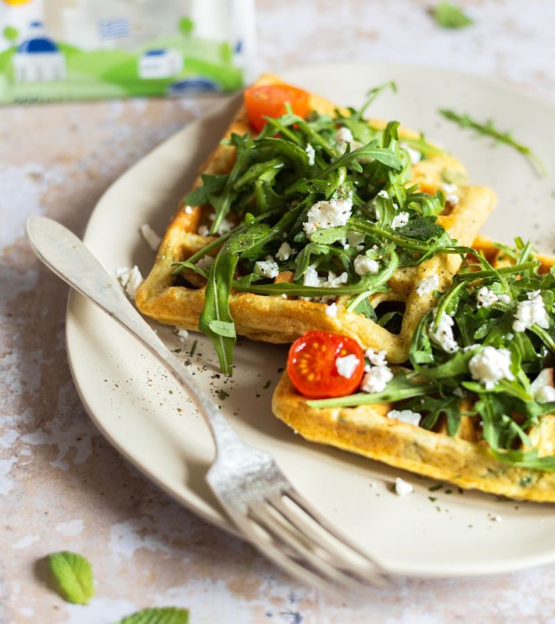 Waffle feta e rucola