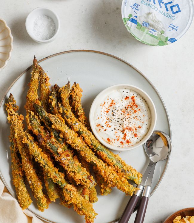 Asparagi croccanti allo yogurt