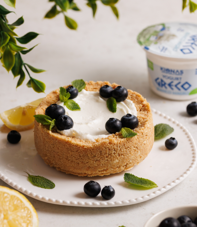 Cheesecake mirtilli e menta