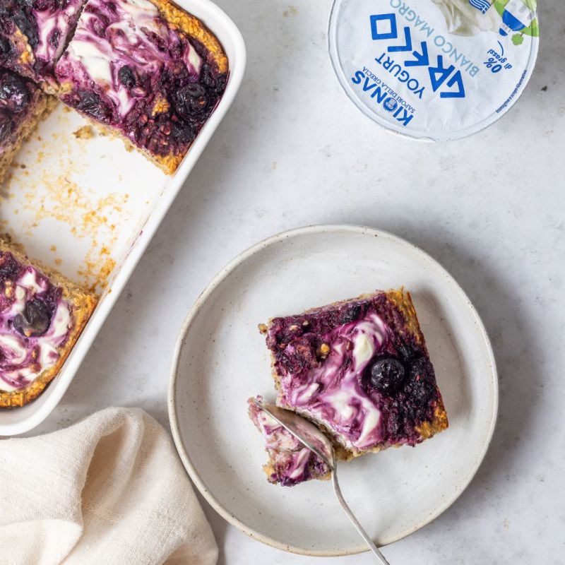 Baked Oats con yogurt magro