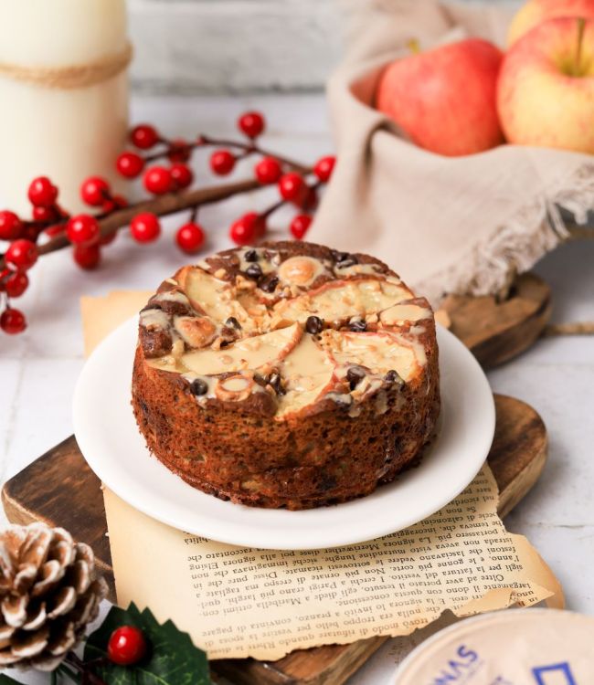 Torta di mele monoporzione con yogurt greco alla nocciola