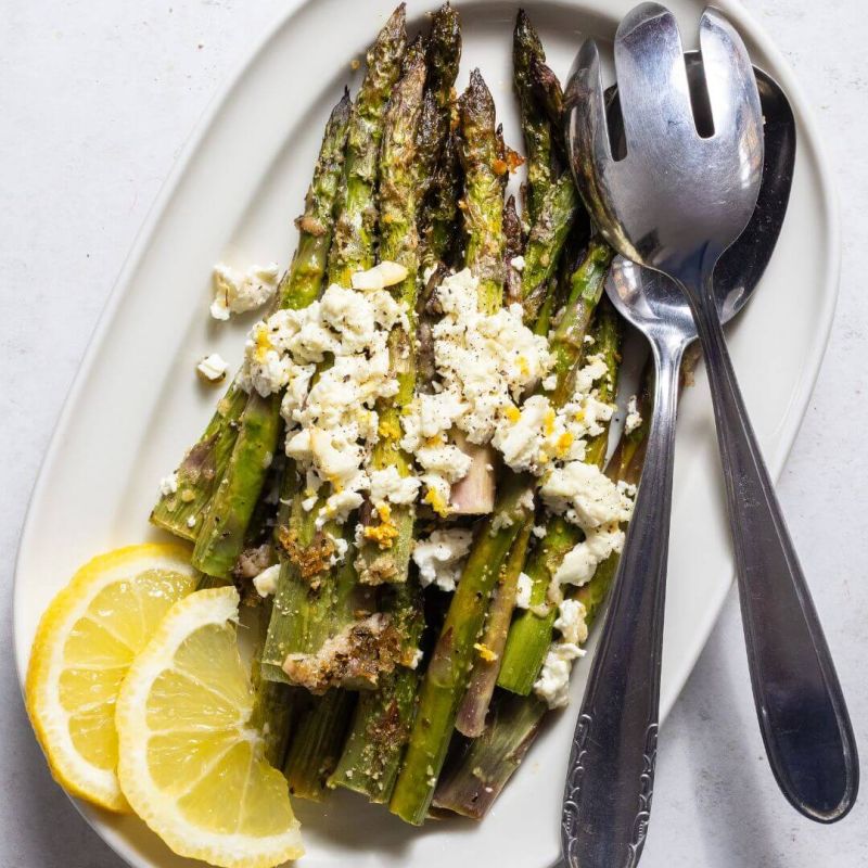 Asparagi al limone con feta