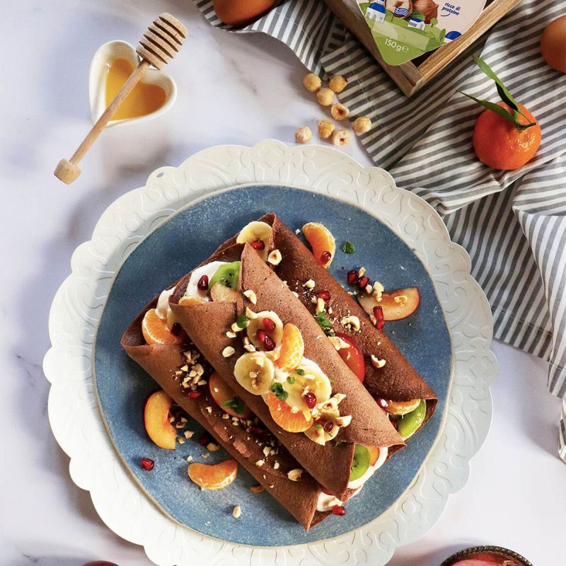 Ricetta per Wrap Proteico al Cacao e Yogurt Greco alla Nocciola