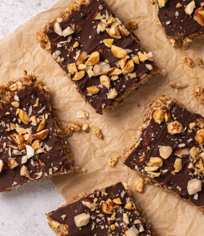 Barrette di avena e nocciole