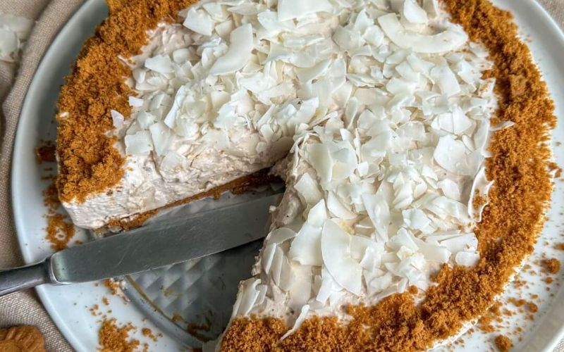 Cheesecake al choco cocco e biscotti Lotus senza cottura