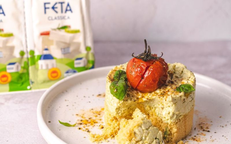 Cheesecake salata con feta