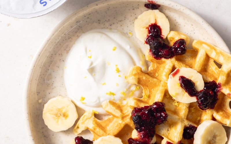 Waffle allo yogurt greco