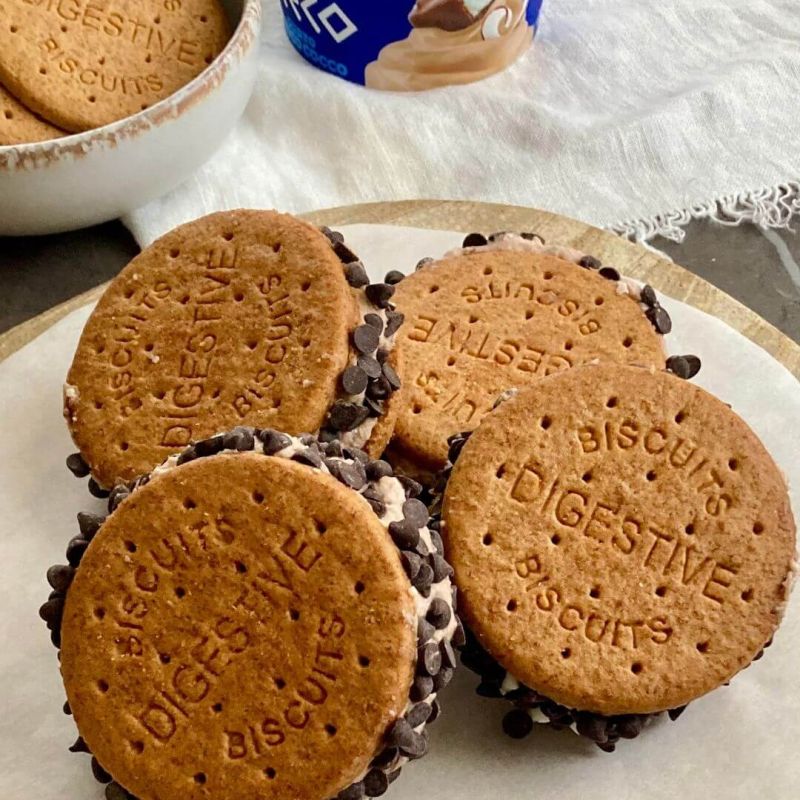 Biscotti gelato con yogurt greco choco cocco