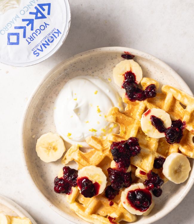 Waffle allo yogurt greco