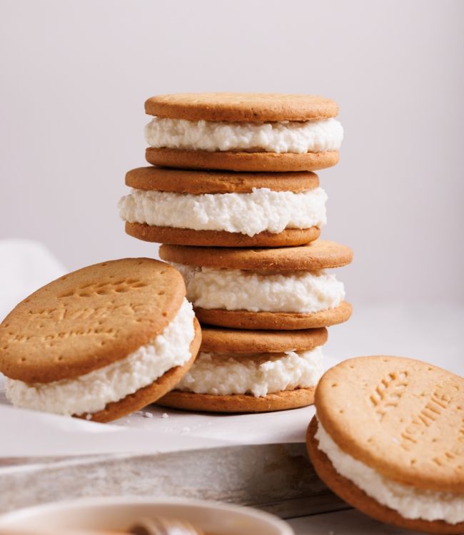 Cookies gelato con yogurt e cocco rapè