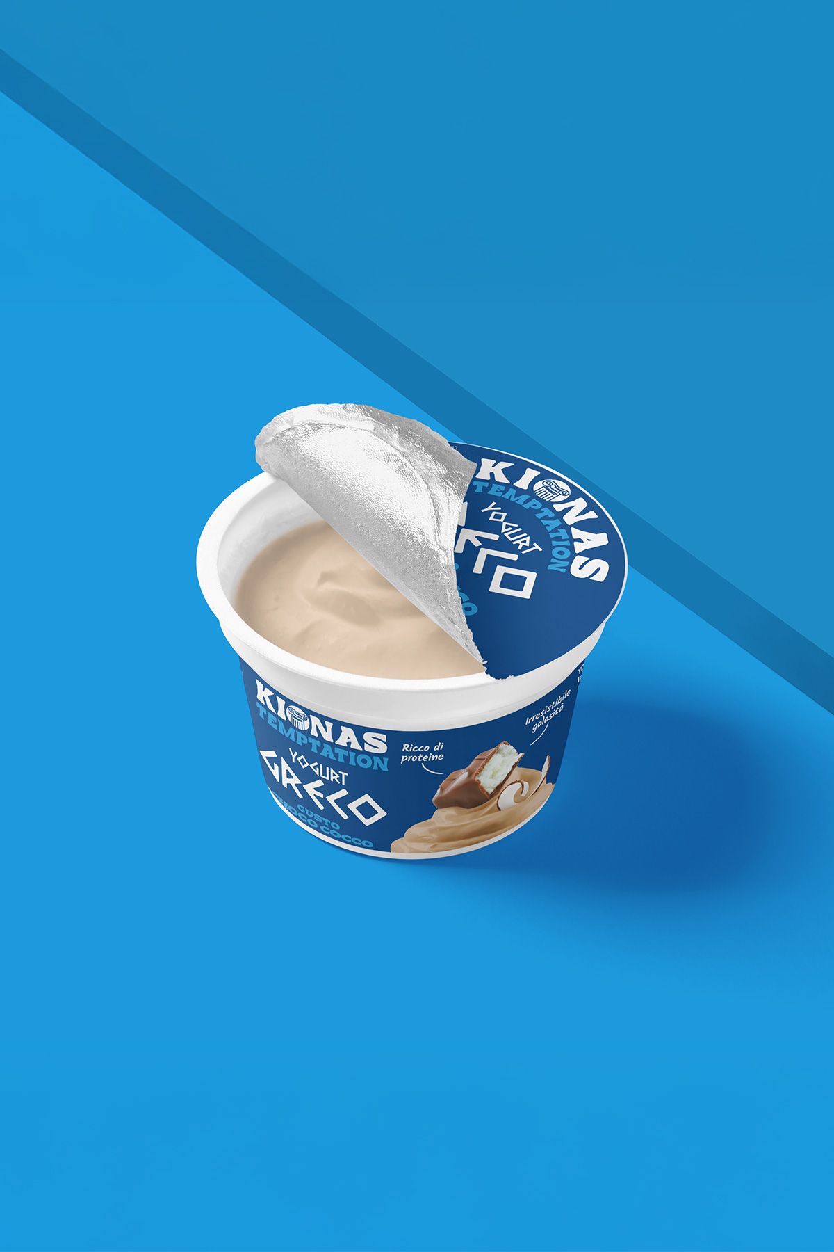 Yogurt greco Kionas Temptation gusto Choco Cocco - Fresco, cremoso e autenticamente greco!