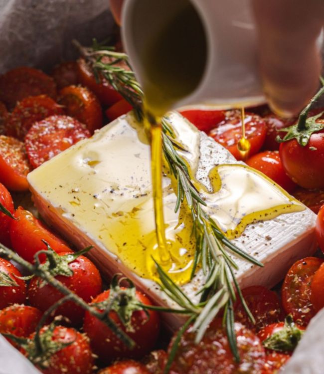 Feta al forno con pomodorini