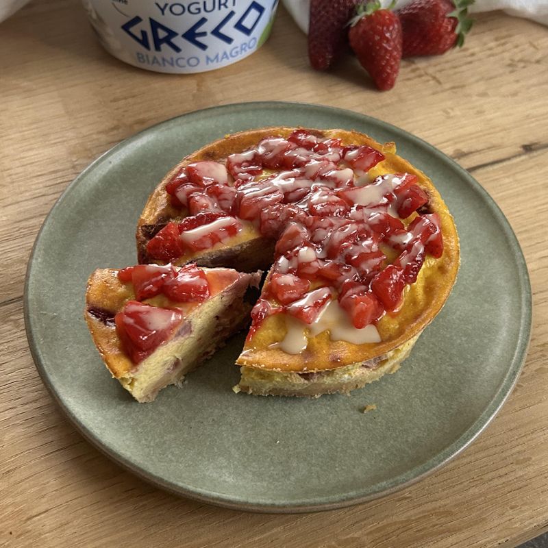 Cheesecake fit monoporzione alle fragole