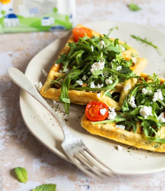 Waffle feta e rucola