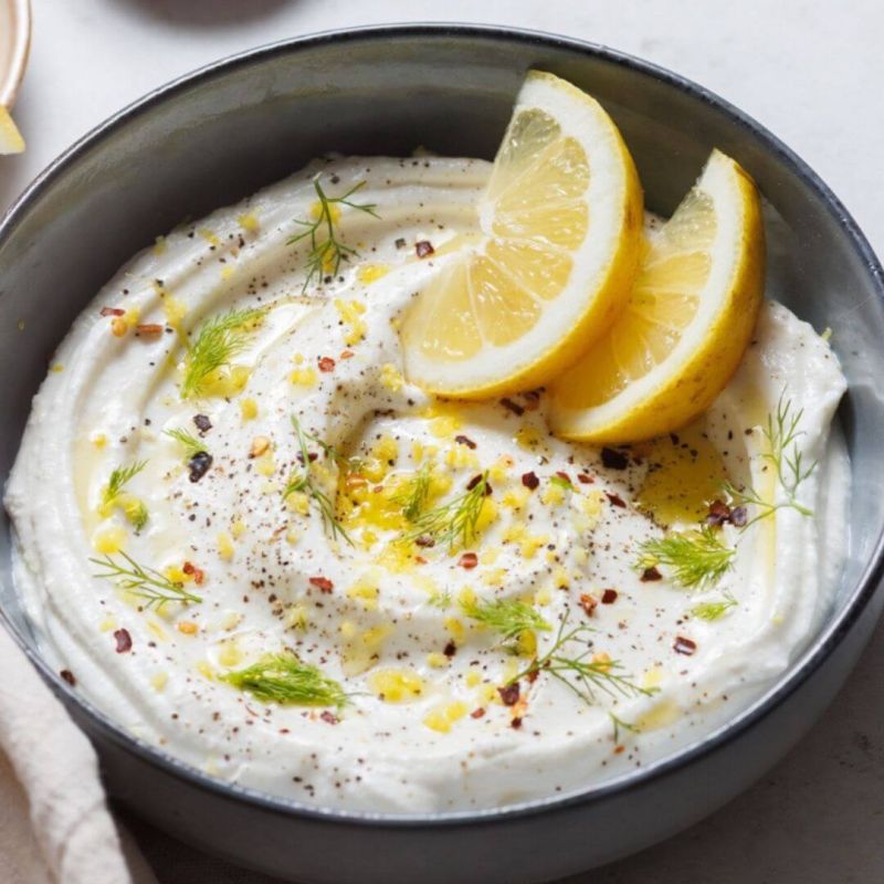 Crema di feta al limone con yogurt greco