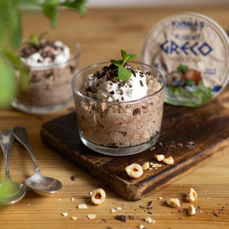 Overnight Oats con yogurt alla nocciola