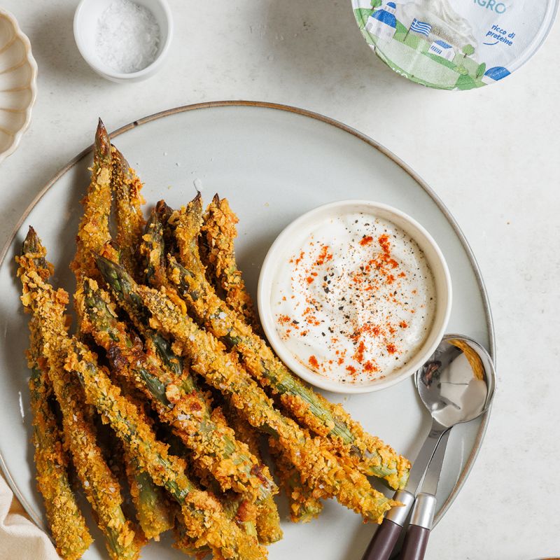 Asparagi croccanti allo yogurt