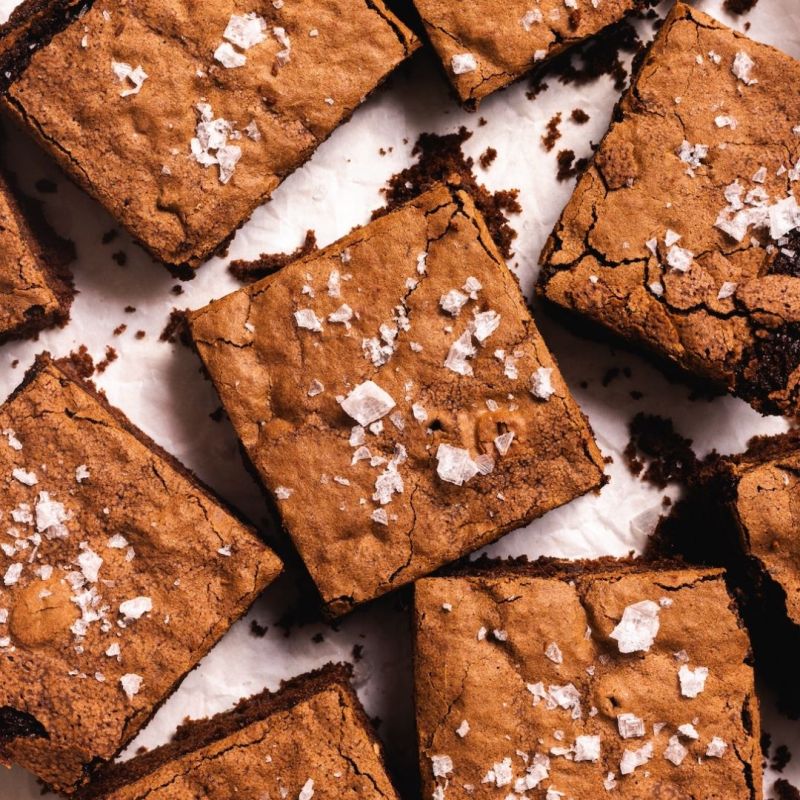 Brownies con yogurt al caffè