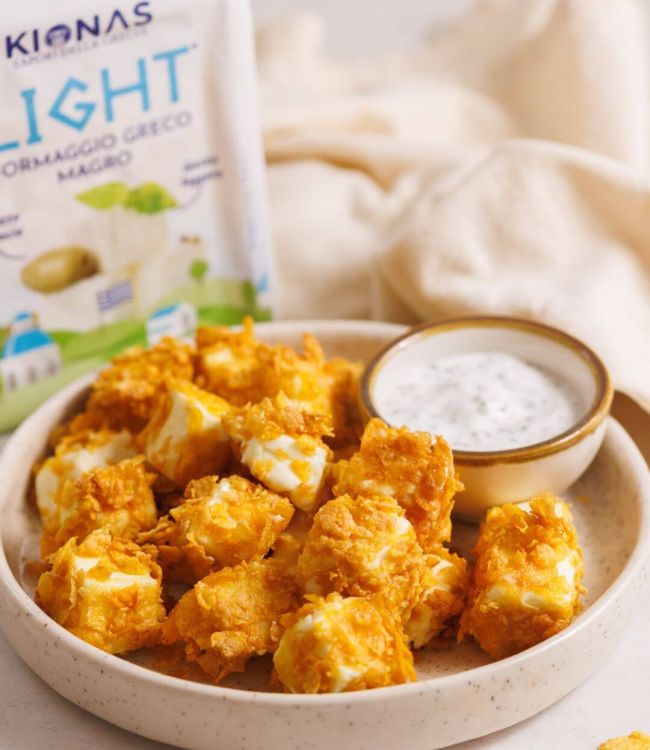 Crunchy bites al formaggio greco light