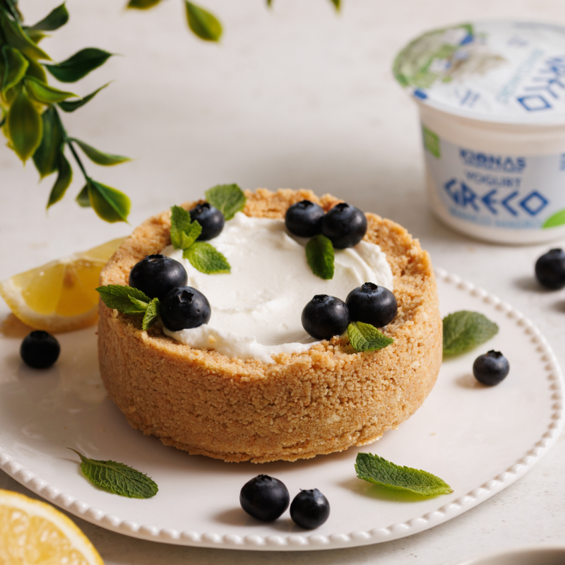 Cheesecake mirtilli e menta