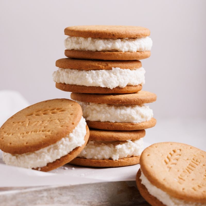 Cookies gelato con yogurt e cocco rapè