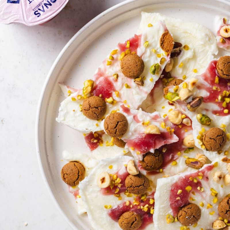 Frozen bars con yogurt e lamponi