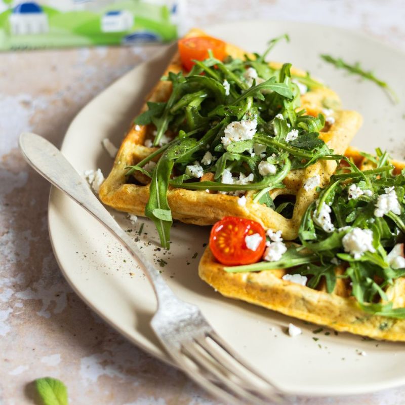 Waffle feta e rucola