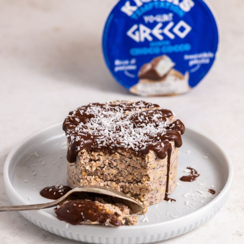 Semifreddo con avena e yogurt greco al choco cocco