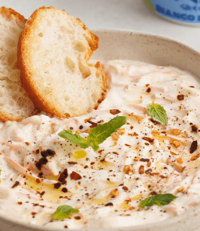 Tzatziki di Carote con Yogurt Greco Bianco Kionas