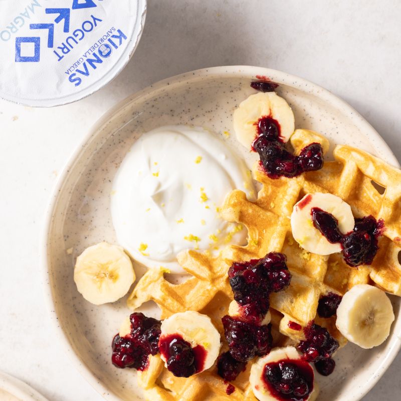 Waffle allo yogurt greco