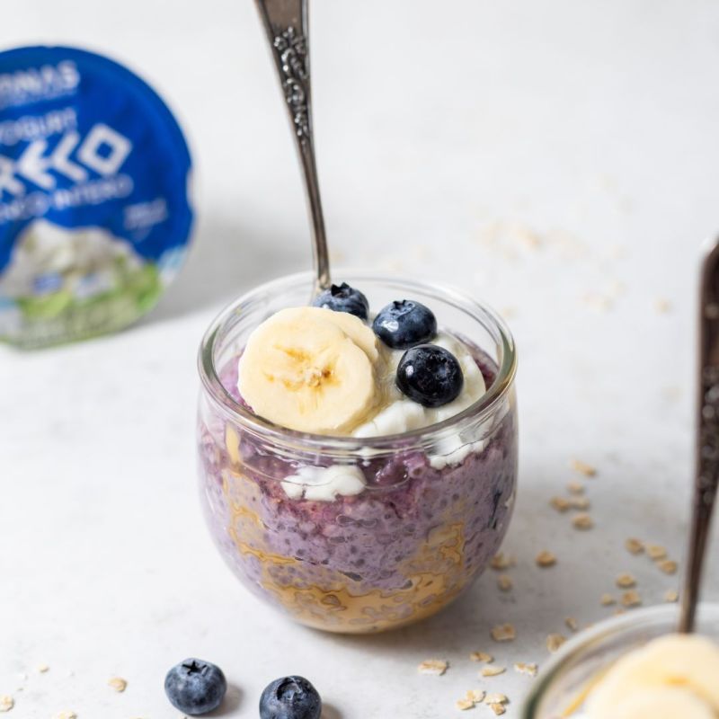 Porridge ai mirtilli e burro d’arachidi