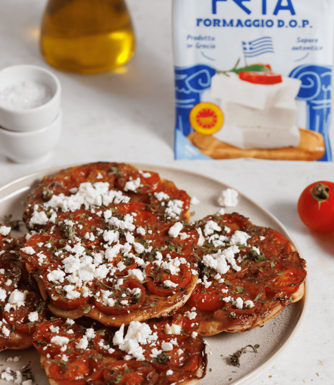 Tarte tatin pomodorini e feta