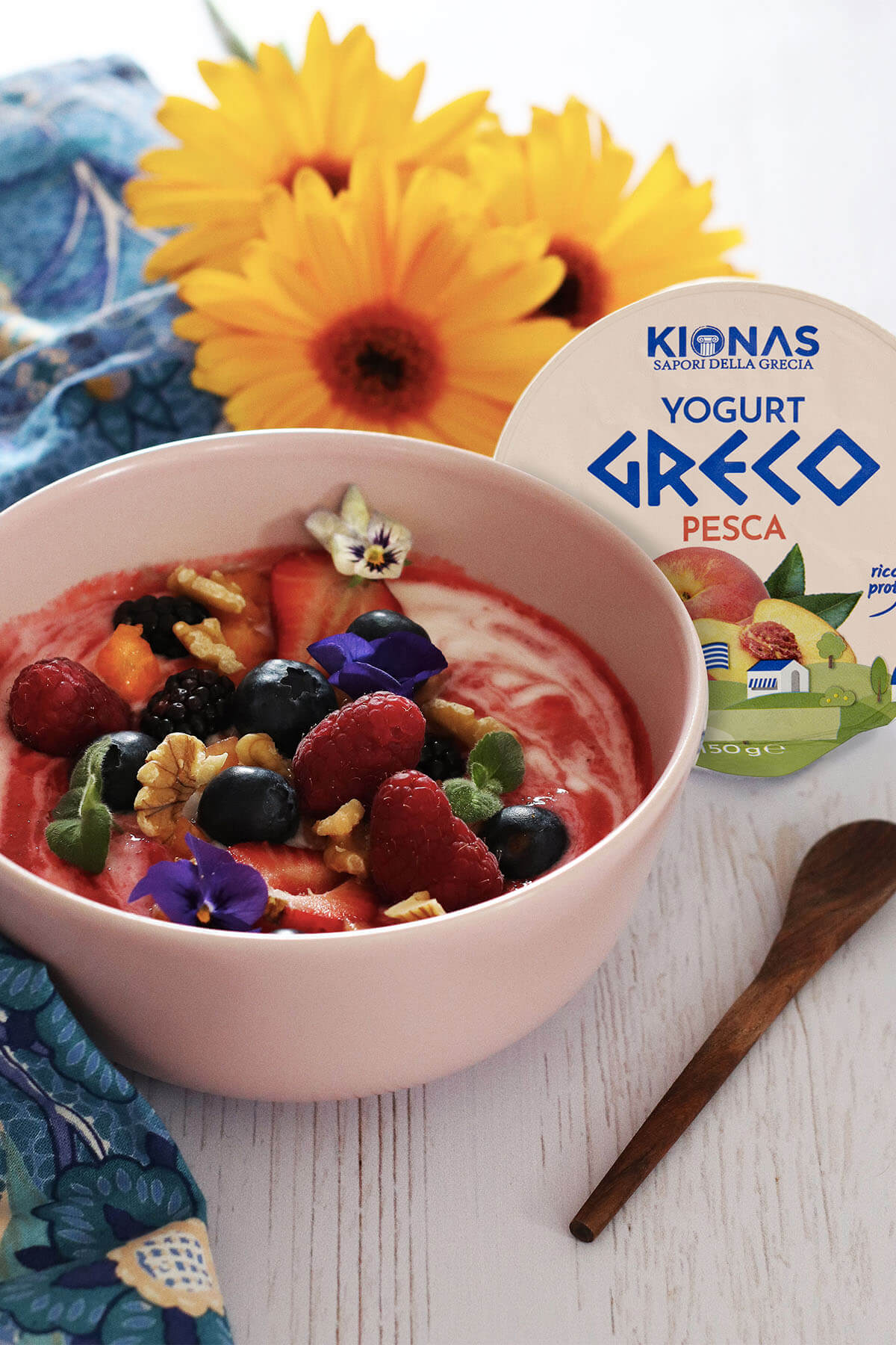 Fruit Bowl con Yogurt Greco alla Pesca