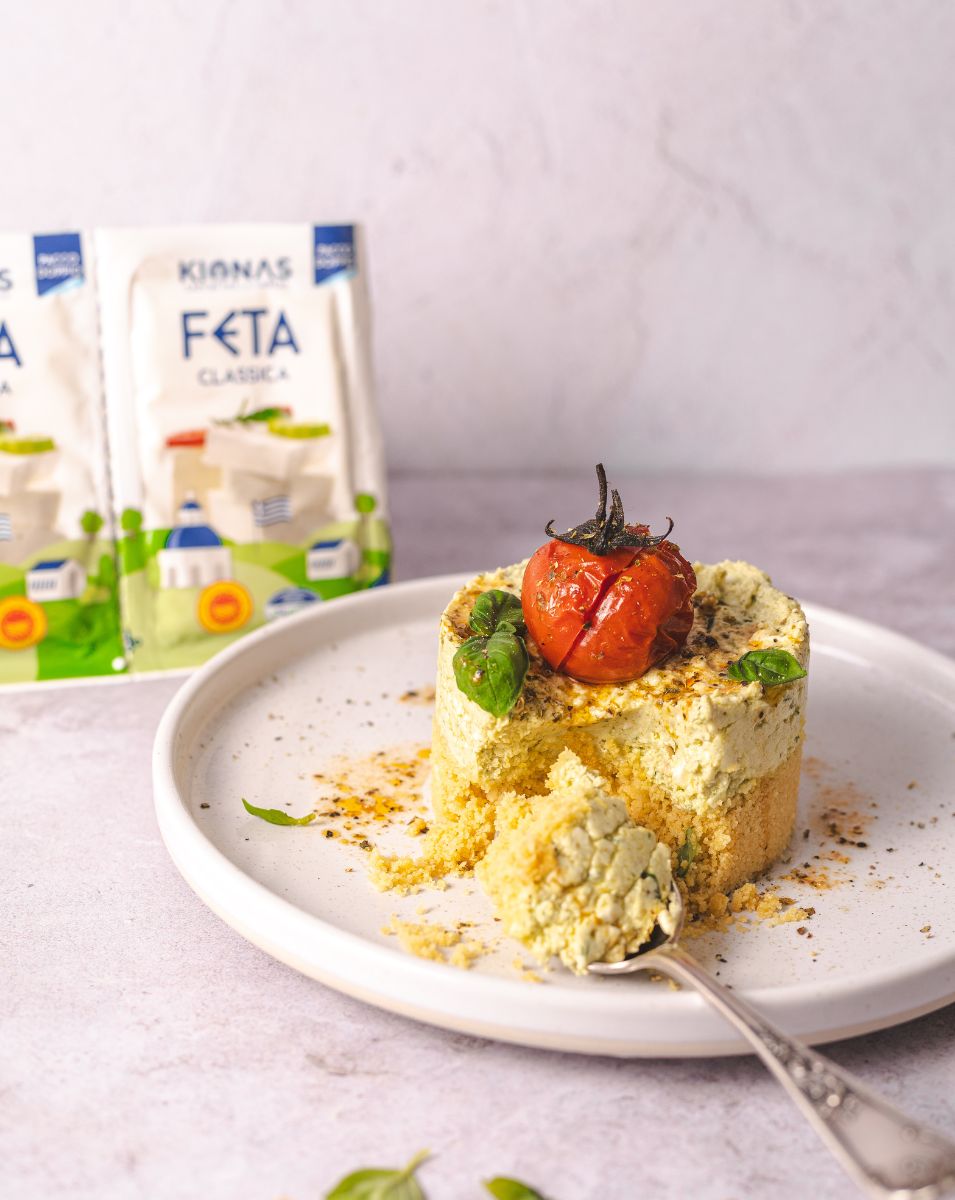 Cheesecake salata con feta