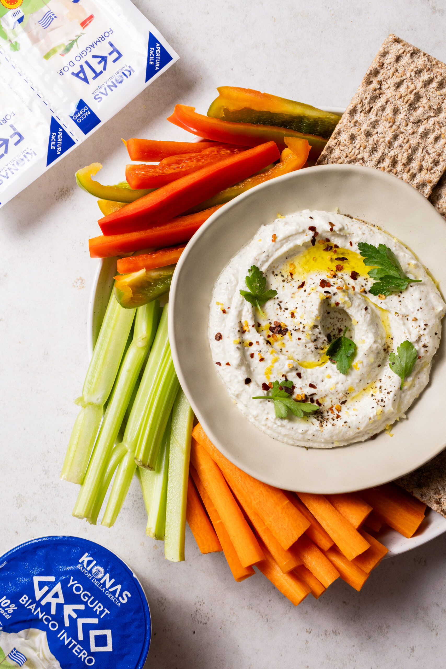 Feta Lemon Dressing con verdure