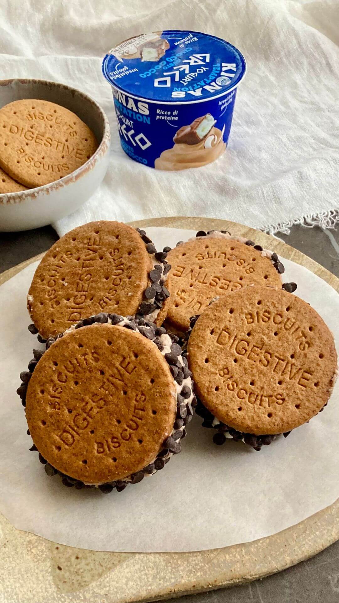 Biscotti gelato con yogurt greco choco cocco