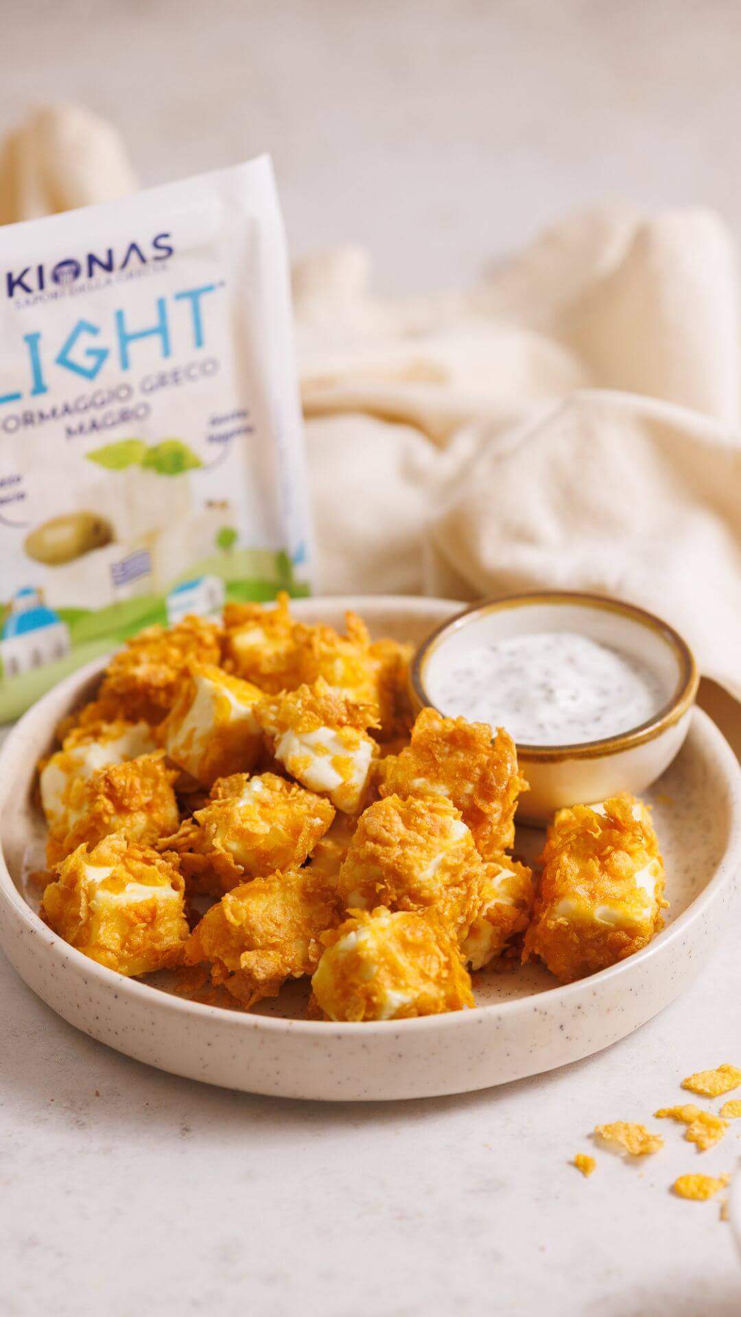 Crunchy bites al formaggio greco light