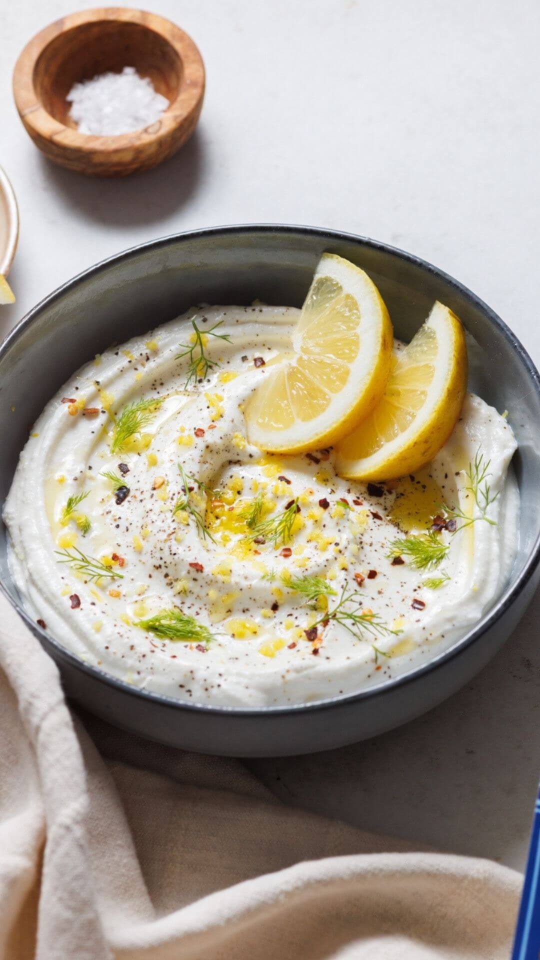 Crema di feta al limone con yogurt greco