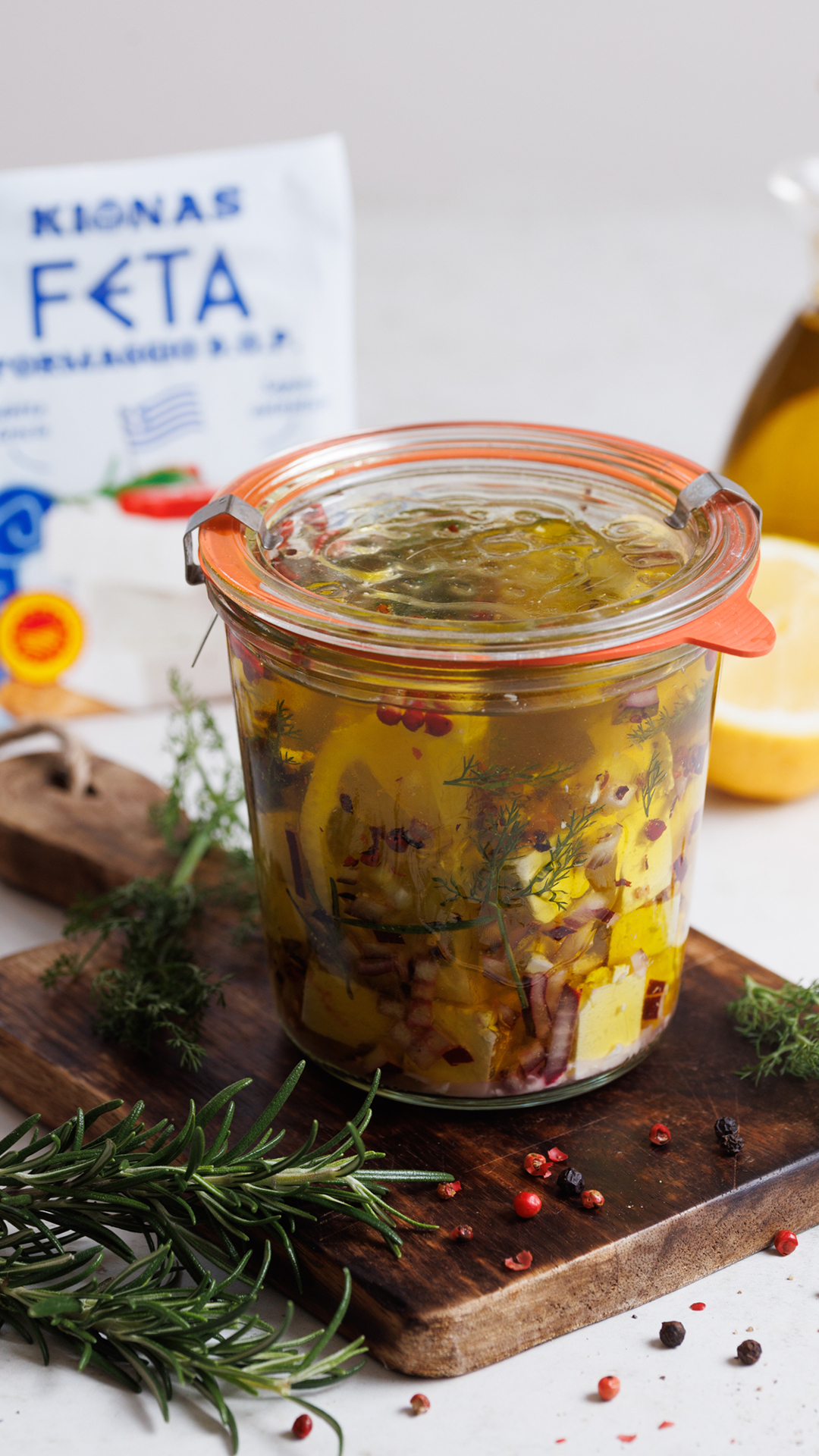 Feta marinata