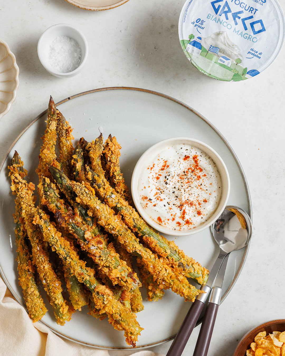Asparagi croccanti allo yogurt