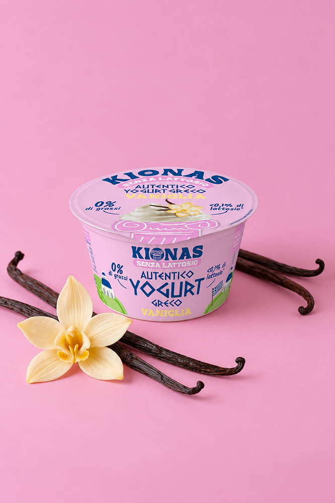 Kionas yogurt greco senza lattosio gusto vaniglia 0% grassi