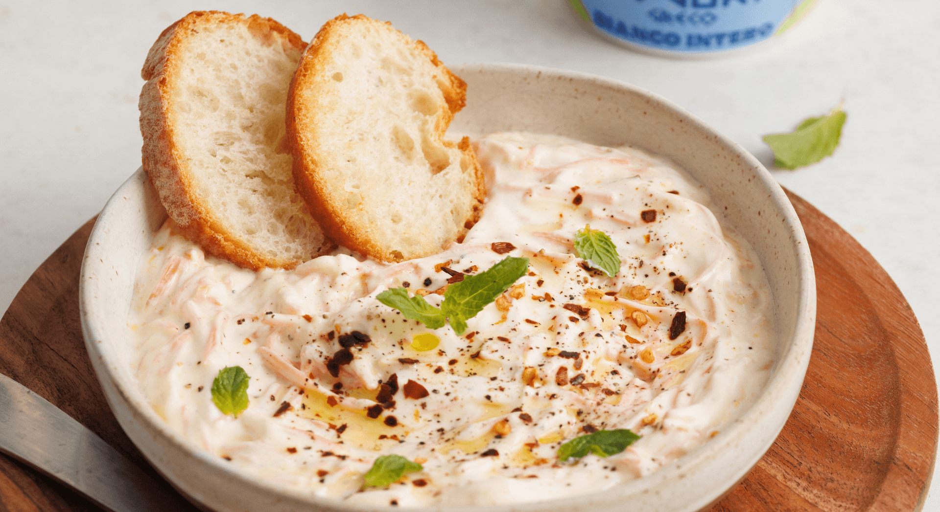 Tzatziki di Carote con Yogurt Greco Bianco Kionas